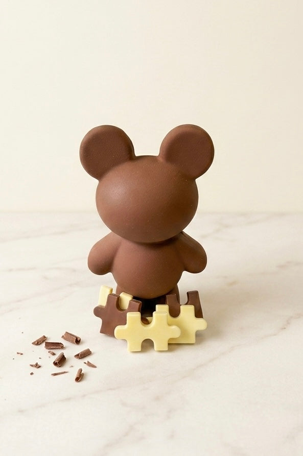 Oso de chocolate con puzzle